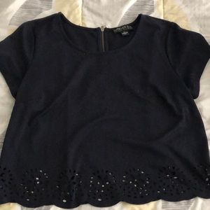 Navy blue crop top